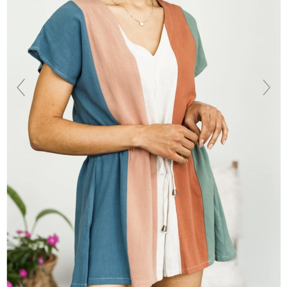 MINT JULEP COLORBLOCK ROMPER